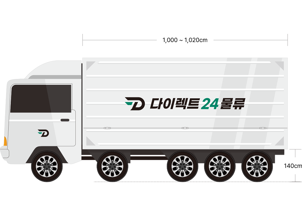 25톤 윙바디 측면 도면